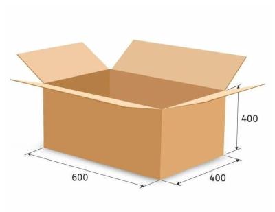 Гофрированная 4-х клапанная коробка 5 слойная  600*400*400 (96 л) для маркетплейса Wildberries б/у