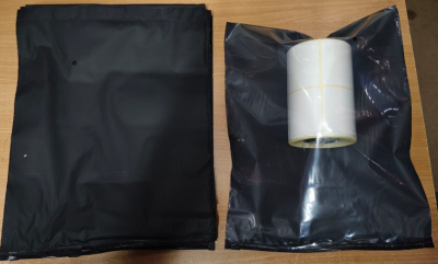 Пакет Zip Lock с цветным бегунком / 35х45 / 140 мкм / ЧЕРНЫЙ гибрид / прозрачная-глянцевая, цветная-матовая