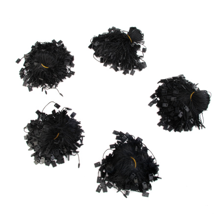 Биркодержатели 1000 шт черные с пластиковой пломбой 17 см