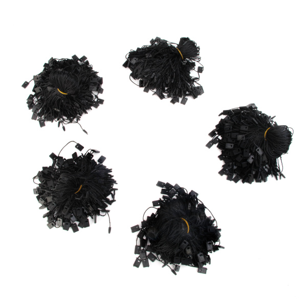 Биркодержатели 1000 шт черные с пластиковой пломбой 17 см